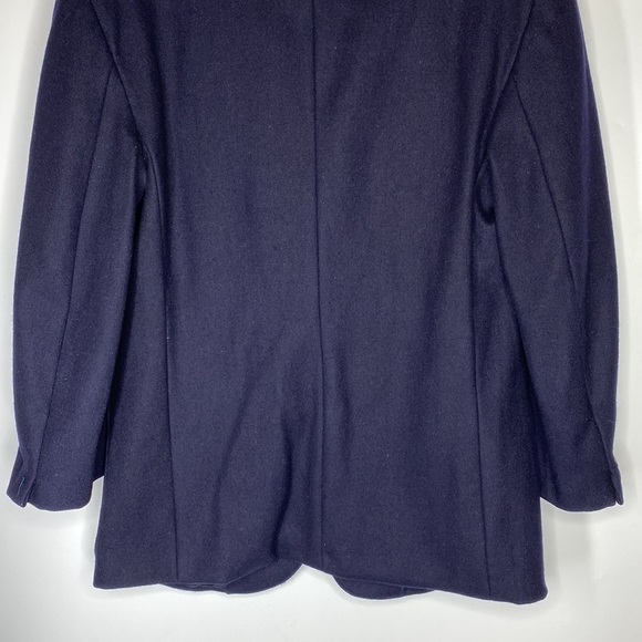 Vintage British Khaki By Robert Lighton Navy Blue Wool Blazer Jacket Size Small - Picture 6 of 9